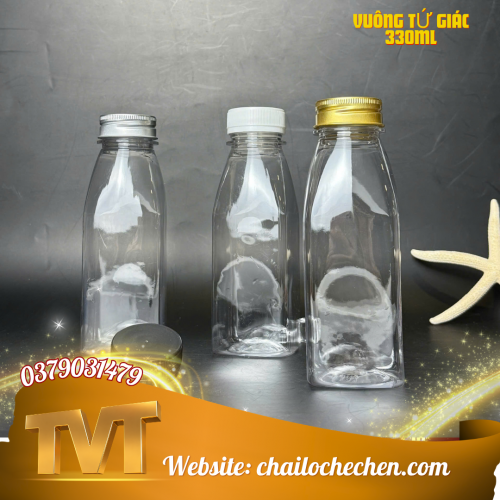 Chai Vuông Tứ Giác 330ml