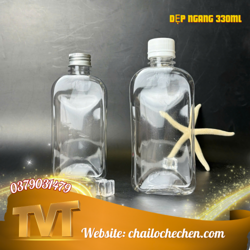 Chai Dẹp Ngang 330ml