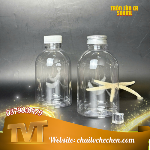 Chai Tròn Lùn Cổ rộng 500ml