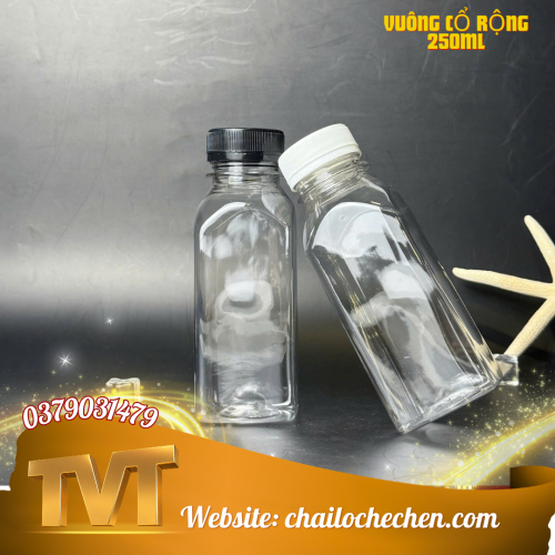 Vuông Cổ rộng 250ml